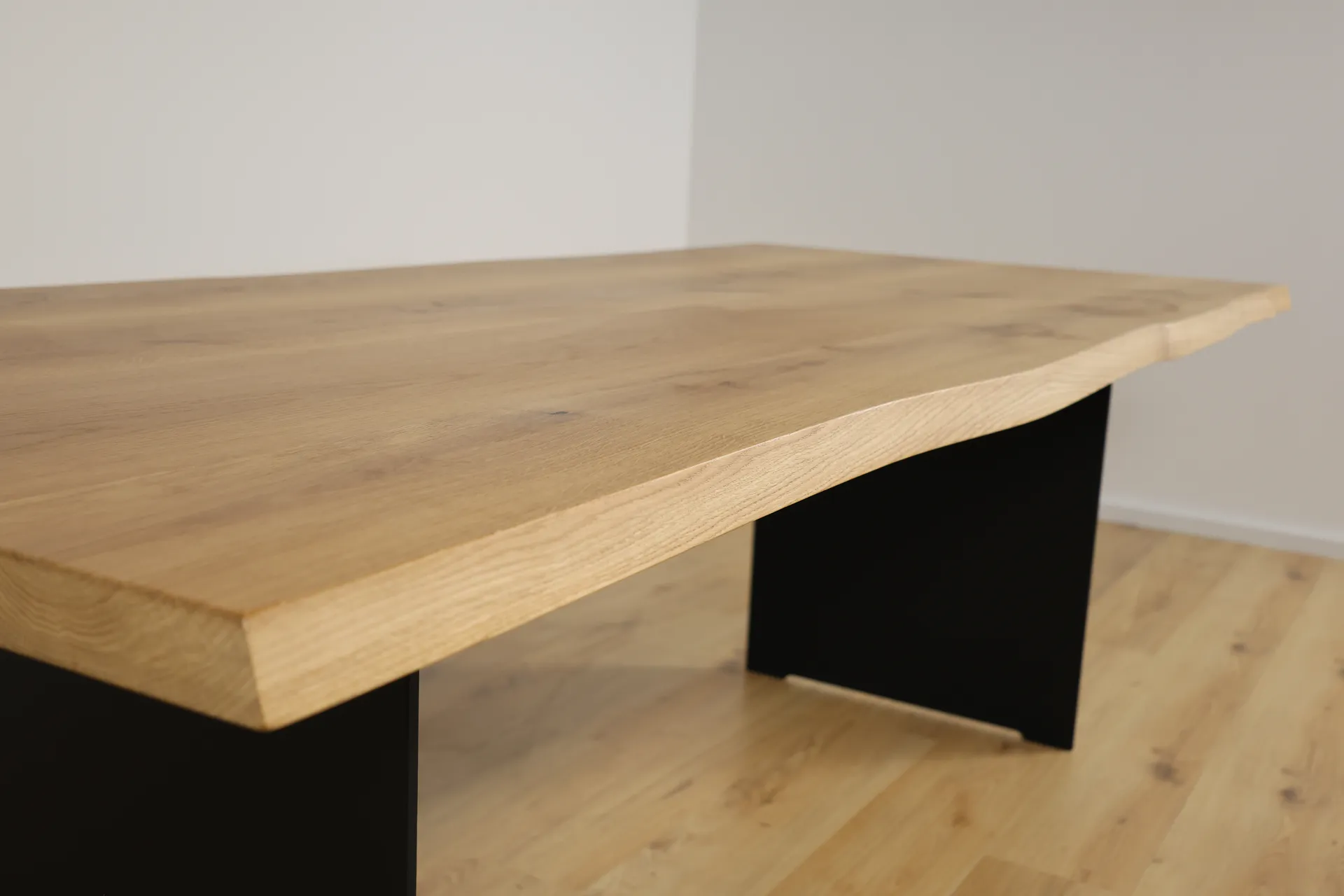The Meridian 220cm Beveled European Oak Dining Table